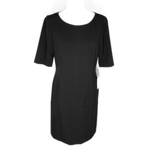 Tahari Black sheath dress with pockets